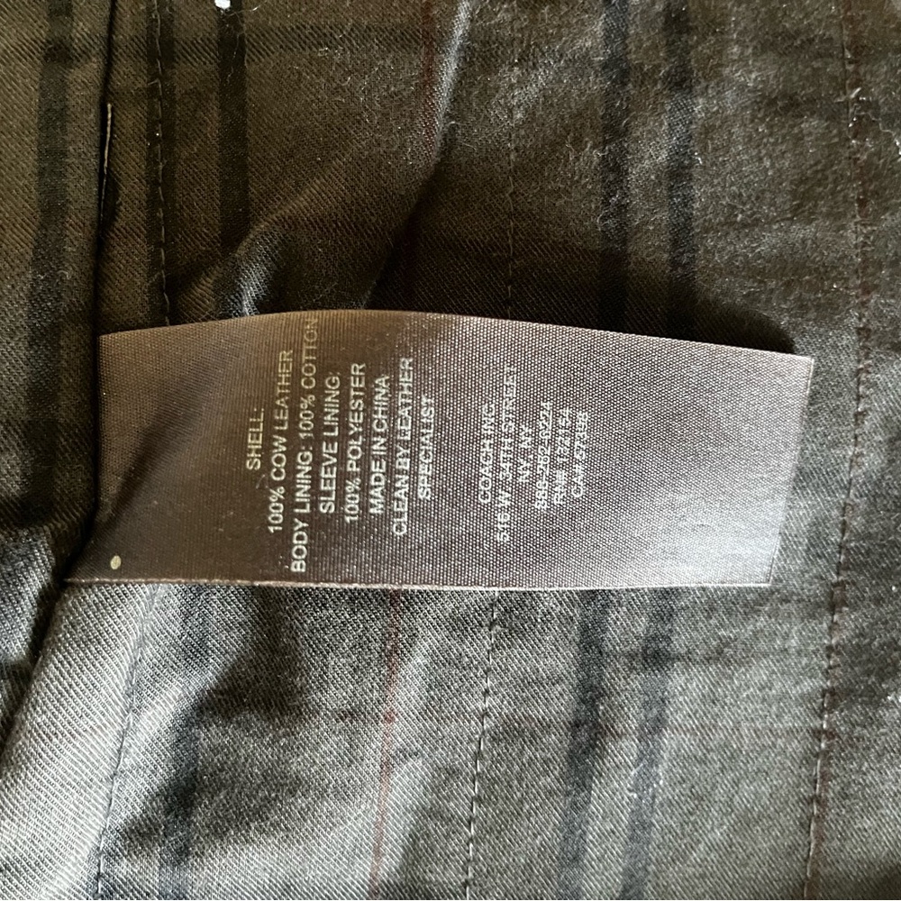 Coach Brown Leather Jacket - Picture 5 of 7